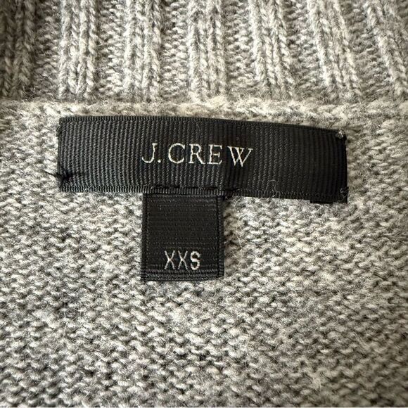 J Crew Sweater Womens Sz XS Gray Knit Wool Blend High Low Hem Crew Neck Preppy - Picture 8 of 12